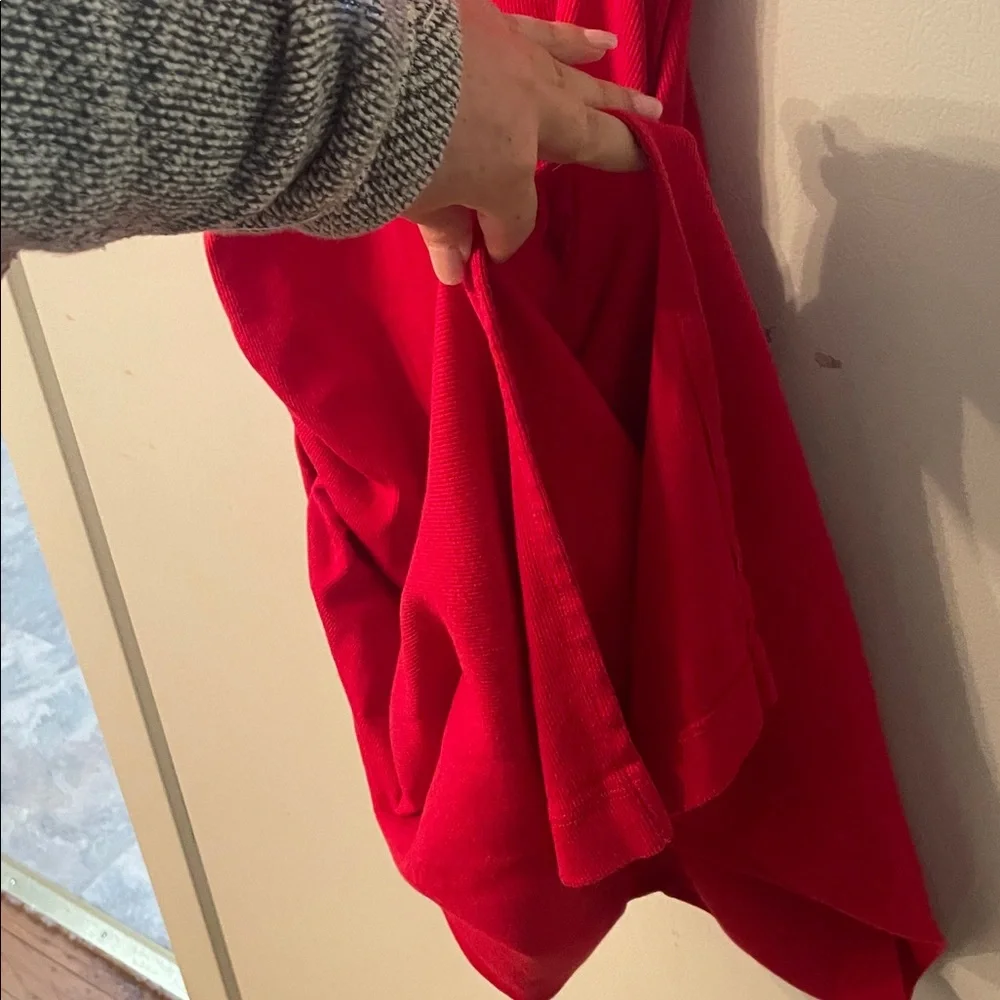 Michael Stars Los Angeles Large Scarlet Red Ribbed Maxi Dress Resort Classic - Picture 6 of 8